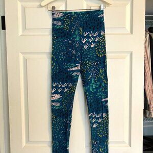 High Waisted Floral Leggings - Hand Printed Organic Cotton - Thief and Bandit